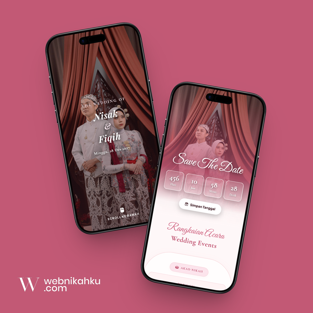 Tema undangan digital Pink Soft